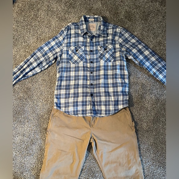 American Eagle Outfitters Other - Long Sleeve Mens American Eagle Button down Flannel Shirt, Size Large